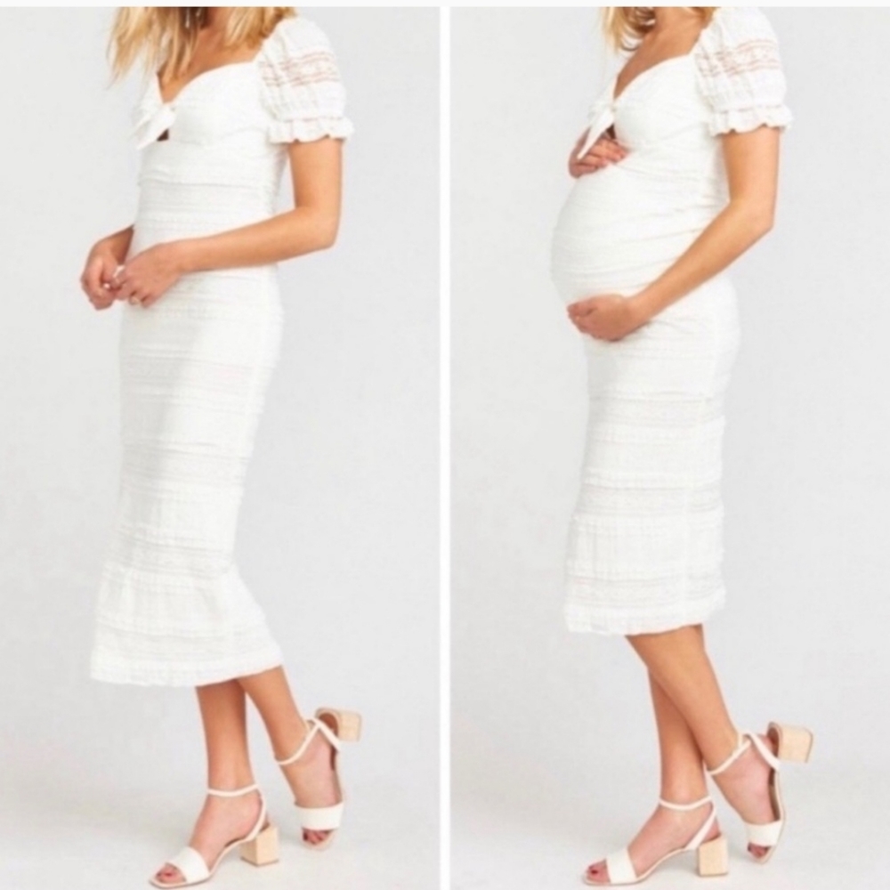 Show Me Your MumuHoney Bun Maternity Tie Dress Size Small